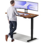 Arvutilaud reguleeritava k&otilde;rgusega Desktronic HomePro, 140 cm x 70 cm, 63 - 128 cm, must v./p&auml;hklipuu v.