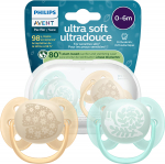 Luttide komplekt Philips Avent Ultra Soft Deco, 0 kuud, sinine v./kollane v.