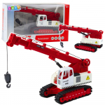 M&auml;ngukraanaga veoauto Lean Toys Engineering Truck, valge/punane