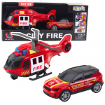 M&auml;ngu autode komplekt Lean Toys City Fire, punane