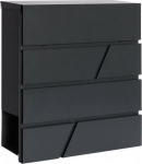 Postkast, must v., 10.5 cm x 37 cm x 37 cm