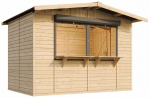 Puidust ostukiosk Timbela SmartSide M150Z, 199 cm x 303 cm x 232 cm, pruun v.