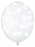 &Otilde;hupallide komplekt &uuml;mmargune PartyDeco Crystal Clear Hearts, l&auml;bipaistev v., 6 tk