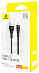 Juhe Baseus P10311804111-00, USB Type C/USB Type A, 100 cm, must v., 100 W