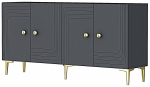 Konsoollaud Kalune Design Lessi 150, antratsiit v./kuld v., 32 cm x 150 cm x 75 cm