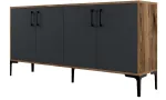 Kahjustatud pakendiga toode. Kummut Kalune Design Kiev 160, antratsiit v./p&auml;hklipuu v., 78 cm x 160 cm x 35 cm