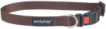 Kaelarihm koertele Amiplay Basic with Lock, pruun v./punane v., 350 - 500 mm x 20 mm, 35-50