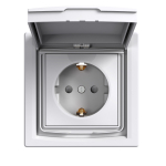 Pistikupesa Schneider Electric Asfora EPH3100321, maandusega, IP44, valge v.