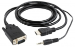 Juhe Gembird HDMI / VGA / 3.5mm 3.5mm / HDMI, VGA, 1.8 m, must v.