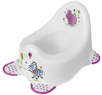 Laste WC pott Keeeper Baby Steady Potty Hippo, valge v./violetne v., 27 cm x 38 cm x 23.5 cm