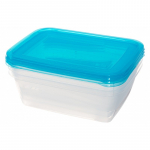 Toiduainekarbi komplekt Keeeper Fredo Fresh 30675632, 1.25 l, l&auml;bipaistev v./sinine v., 3 tk