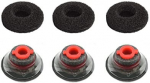 K&otilde;rvaotsad Poly Ear Tips Kit For Wireless Headset, must, 3 tk