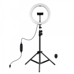 R&otilde;ngaslamp telefonihoidikuga Puluz LED Ring Lamp, must v., 2.3 - 3.3 "