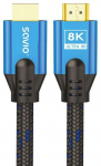 Kaabel Savio HDMI - HDMI 8K Golden Tips CL-169 HDMI, HDMI, 5 m, sinine v./must v.