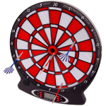 Elektrooniline noolem&auml;ng Enero Electronic Dart Target, valge v./must v./punane v., 20 mm