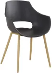 Toolide komplekt Kayoom Alice 110 8WXCG, must v./puidu v., 58 cm x 59 cm x 85 cm, 2 tk