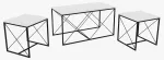 Kohvilaudade komplekt Kalune Design Defne, valge v., 45 - 50 cm x 100 cm x 52 cm, 3 tk