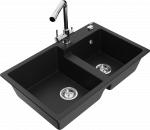 K&ouml;&ouml;givalamu Mexen Tomas, graniit, 80 cm x 50 cm x 19 cm, must/kroom