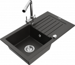 K&ouml;&ouml;givalamu Mexen Pablo 6510751010-75+671600-00, graniit, 75 cm x 43 cm x 16.1 cm, metallic black/gold+chrome