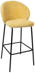 Baaritool Home4you Ziva 10428, matt, kollane v., 51 cm x 52 cm x 104 cm