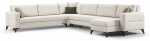Nurgadiivan - voodi Atelier Del Sofa Kristal, beež v., 90 x 367 cm x 86 cm