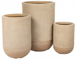 Lillepottide komplekt Mirpol Marron GA30-2967 1/3, keraamiline, hele pruun v., 3 tk