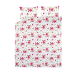 Voodipesukomplekt Okko Dream Rose, valge v./roosa v., 50 x 70 cm, 160 x 200 cm, 3 tk