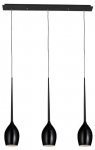Valgusti rippuv AZzardo Izza 3, E14, 3 x 40 W, must v.