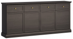 Kummut Gala Meble Lucca K4D4S, must v., 86 cm x 39.5 cm x 193 cm