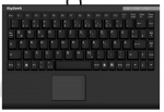 Juhtmega arvutiklaviatuur KeySonic Mini Keyboard Smart-Touchpad ACK-540 U+, EN, must v.