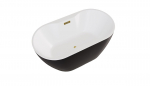 Vann, teisaldatav Besco Navia, 140 cm x 75 cm x 60 cm, ovaalne, kuldne/valge