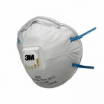 Respiraator, koos ventiiliga 3M 8822, valge v., Universaalne, 10 tk