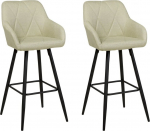 Baaritool Beliani Darien, matt, heleroheline v., 50 cm x 50 cm x 103 cm, 2 tk
