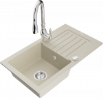 K&ouml;&ouml;givalamu koos kraaniga Mexen Pablo, graniit, 75 cm x 43 cm x 16.1 cm, kroom/pruunikas