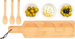Serveerimiskomplekt Kinvara Bumy, 39 cm x 10 cm, valge v./pruunikas v., puit/portselan