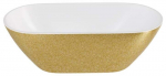Vann, teisaldatav Besco Moya Glam, 160 cm x 70 cm x 57 cm, ovaalne, kuldne/valge