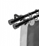 Kardinapuu komplekt Karpol, 120 - 230 cm, &Oslash; 19 mm, must v.