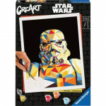 Maalimine numbrite j&auml;rgi Ravensburger CreArt Star Wars Stormtrooper, mitmev&auml;rviline, 24 x 30 cm