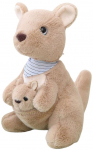 Pehme m&auml;nguasi k&auml;nguru Lean Toys, beež v., 23 cm