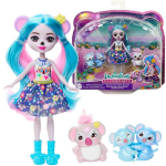 Nukk aksessuaaridega Mattel Enchantimals Glam Party Karalee Koala Party, 15 cm, sinine