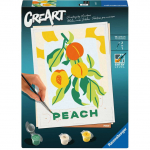 Maalimine numbrite j&auml;rgi Ravensburger CreArt Peaches, kollane/roheline/oranž, 18 x 24 cm