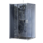 Du&scaron;ikabiin Ravak Blix II NBLRV2K, ruudukujuline, aluseta, 90 cm x 90 cm x 195 cm, l&auml;bipaistev v./valge v./karastatud