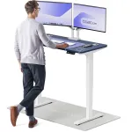 Arvutilaud reguleeritava k&otilde;rgusega Desktronic HomePro, 120 cm x 60 cm, 61 - 127 cm, valge v./sinine v.