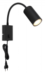 Valgusti seinale Globo Robby 57911WB, GU10, 1 x 25 W, must v.