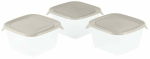Toiduainekarbi komplekt Curver Fresh & Go 0800560W07, 1.2 l, 15.5 cm x 15.5 cm, pruunikas v., 3 tk