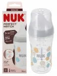 Lutipudel Nuk Perfect Match, 260 ml, 3 kuud, l&auml;bipaistev v./mitmev&auml;rviline