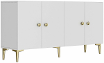 Konsoollaud Kalune Design Simple 150, kuld v./valge v., 32 cm x 150 cm x 75 cm