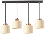Valgusti lagi Candellux Lighting Alora 34-47946, E27, 4 x 60 W, valge v. / must v.