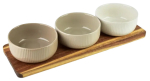 Serveerimislaud, kausiga Allesken Modern Kitchen, 32 cm x 1.2 cm, 11 cm, 4 tk, Pruunikas v.