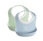 Pudip&otilde;ll BabyBjorn Small Soft, sinine v./roheline v., silikoon, 0 kuud, 2 tk